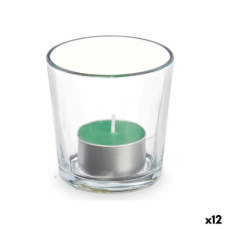 Bougie Parfumée 7 x 7 x 7 cm (12 Unités) Verre Bambou