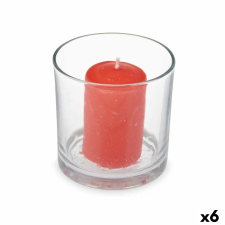 Vela Perfumada 10 x 10 x 10 cm (6 Unidades) Vaso Frutos rojos