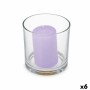 Vela Perfumada 10 x 10 x 10 cm (6 Unidades) Vaso Lavanda