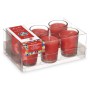 Ensemble de Bougies Parfumées 16 x 6,5 x 11 cm (12 Unités) Verre Fruits rouges