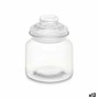 Tarro Transparente Vidrio 600 ml (12 Unidades) Con Tapa