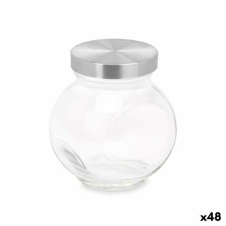 Bocal à biscuits Transparent verre 180 ml (48 Unités) Avec couvercle Inclinable