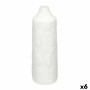 Jarrón Blanco Dolomita 11 x 30 x 11 cm (6 Unidades) Círculos