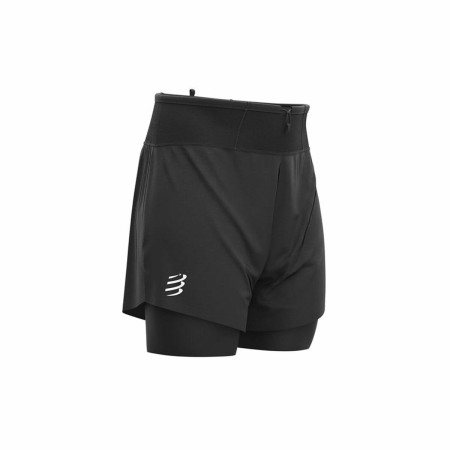 Short de Sport pour Homme Compressport Trail 2-in-1 Noir