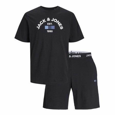 Conjunto Deportivo para Adultos Jack & Jones Jactheo Ss Negro 2 Piezas