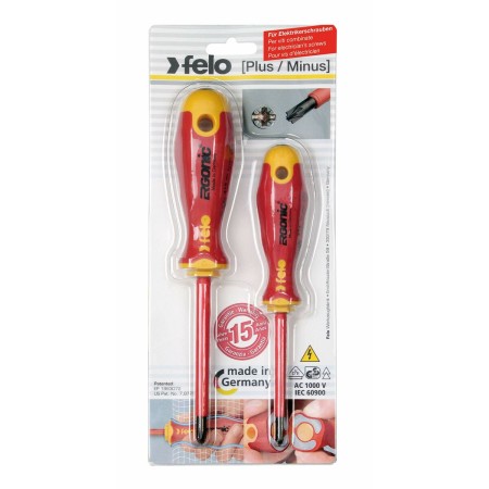 Set de Destornilladores Felo 417 921 91 2 Piezas Plana Hexagonal