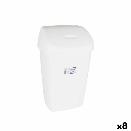 Corbeille à papier Tontarelli Aurora (8 Unités) Blanc 25 L