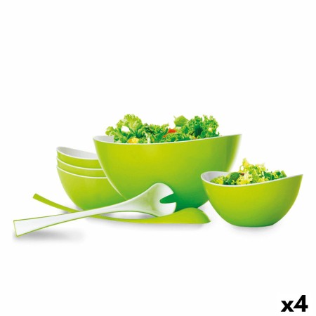 Set de Vajilla Kitchen Tropic (7 Piezas) (4 Unidades) Verde Ensaladas