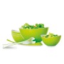 Set de Vajilla Kitchen Tropic (7 Piezas) (4 Unidades) Verde Ensaladas