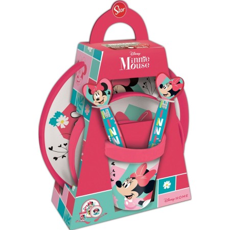 Ensemble Vaisselle pour Enfants Minnie Mouse Rose 5 Pièces