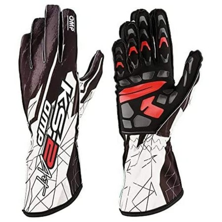 Gants de karting OMP KS-2 Art S Blanc Noir