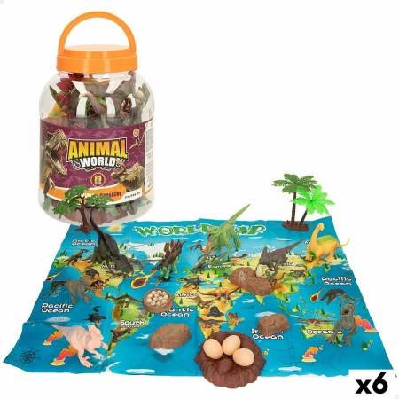Ensemble de Figurines Colorbaby 19 Pièces Dinosaures Plastique 17 x 9 x 6 cm (6 Unités)