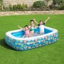 Pataugeoire gonflable pour enfants Bestway Floral 229 x 152 x 56 cm Bleu