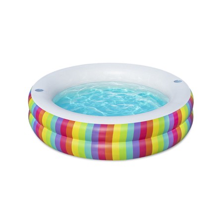 Pataugeoire gonflable pour enfants Bestway 206 x 206 x 51 cm Arc-en-ciel