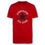 Camiseta de Manga Corta Infantil Converse Rojo 10-12 Años