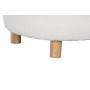 Banquette Home ESPRIT Blanc Polyester Bois d'hévéa Bois MDF 48 x 48 x 43 cm