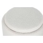 Banqueta Home ESPRIT Blanco Poliéster Madera de caucho Madera MDF 48 x 48 x 43 cm