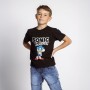 Camiseta de Manga Corta Infantil Sonic Negro