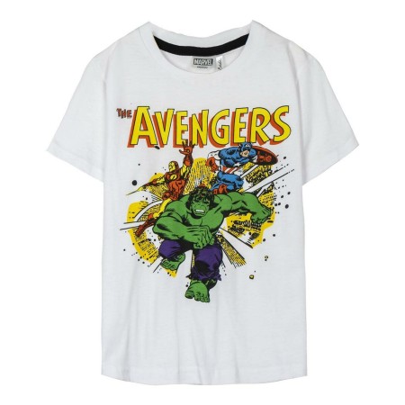 T shirt à manches courtes Enfant Marvel Blanc