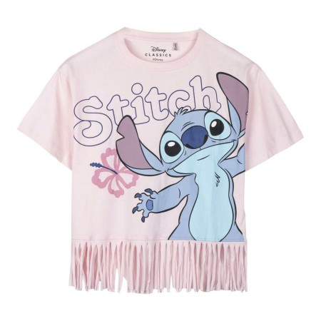 Camiseta de Manga Corta Infantil Stitch Azul