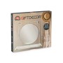 Espejo con Soporte Negro Metal Madera MDF 33,7 x 30 x 10 cm (4 Unidades)