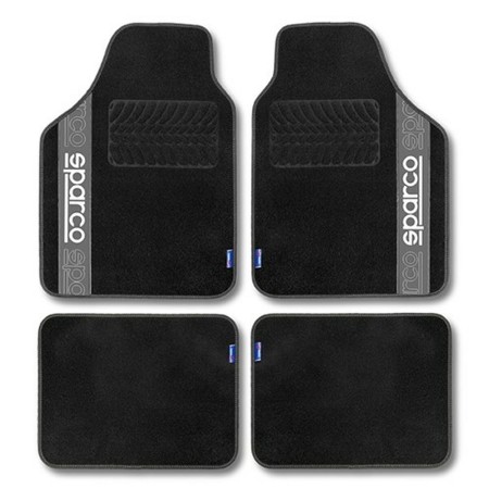 Set de tapis de voitures Sparco F510 Moquette Universel Noir Gris 4 Pièces