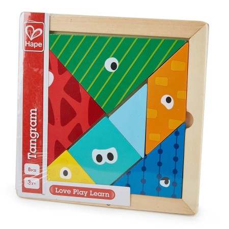 Puzzle enfant en bois Hape Tangram Multicouleur 8 Pièces MDF