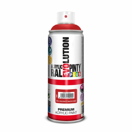 Peinture en spray Pintyplus Evolution RAL 3020 Traffic Red 400 ml Mat