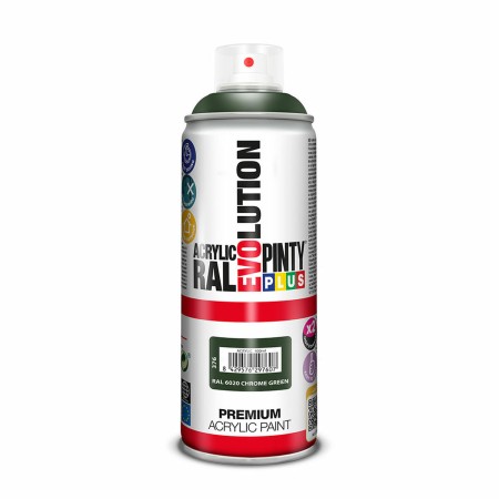 Pintura en spray Pintyplus Evolution RAL 6020 Verde oscuro 400 ml Cromado