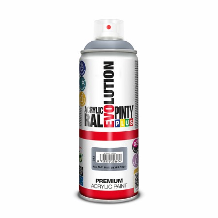 Peinture en spray Pintyplus Evolution RAL 7001 Gris Argenté 400 ml Mat