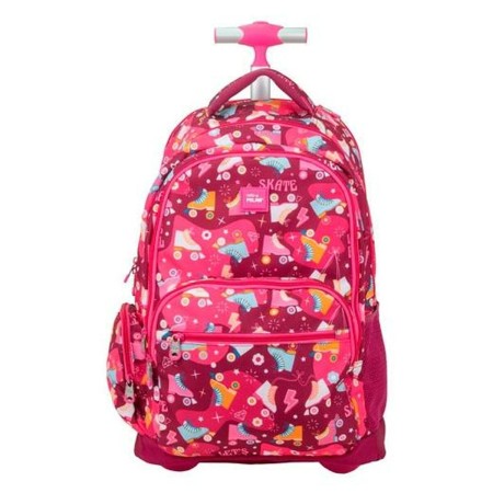 Mochila Escolar con Ruedas Milan Rosa 52 x 34,5 x 23 cm