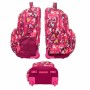 Mochila Escolar con Ruedas Milan Rosa 52 x 34,5 x 23 cm