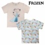 T shirt à manches courtes Enfant Frozen 72680 Bleu ciel