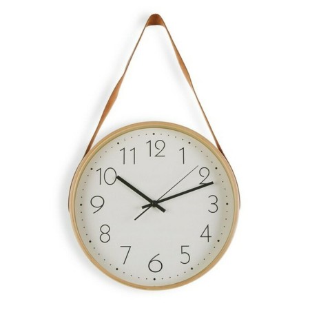 Horloge Murale Versa Cuir Synthétique Bois (4,5 x 53 x 31,7 cm) (4,5 x 53 x 31 cm)