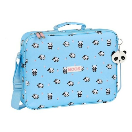 Cartera Escolar Moos Panda Azul claro (38 x 28 x 6 cm)