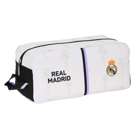 Range-Chaussures de Voyage Real Madrid C.F. Noir Blanc (34 x 15 x 18 cm)