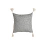 Coussin Home ESPRIT Blanc Gris Pompons Boho 45 x 15 x 45 cm