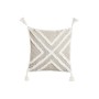 Coussin Home ESPRIT Blanc Gris Pompons Boho 45 x 15 x 45 cm