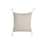 Coussin Home ESPRIT Blanc Gris Pompons Boho 45 x 15 x 45 cm