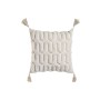 Coussin Home ESPRIT Blanc Pompons Boho 45 x 15 x 45 cm