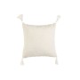 Coussin Home ESPRIT Blanc Pompons Boho 45 x 15 x 45 cm