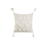 Coussin Home ESPRIT Blanc Pompons Boho 45 x 15 x 45 cm