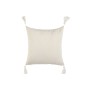 Coussin Home ESPRIT Blanc Pompons Boho 45 x 15 x 45 cm