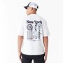 T-shirt à manches courtes homme New Era MLB PLAYER GRPHC OS TEE NEYYAN 60435538 Blanc
