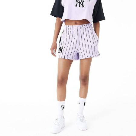 Pantalones Cortos Deportivos para Mujer New Era LIFESTYLE SHORTS NEYYAN 60435302 Blanco