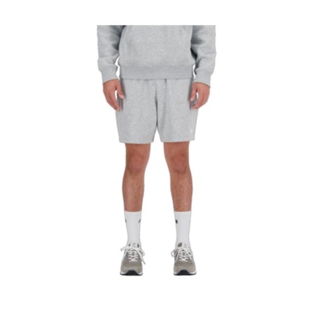 Pantalones Cortos Deportivos para Hombre New Balance ESSENTIALS FRENCH TERY SHORT 7 MS41520 Gris