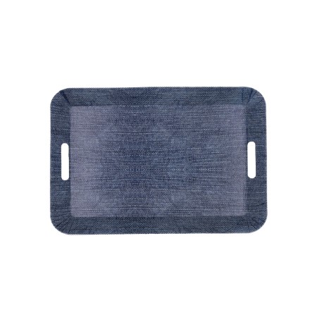 Bandeja de desayuno Quid Habitat Azul Plástico 37 x 27 x 4,5 cm Con asas Denim