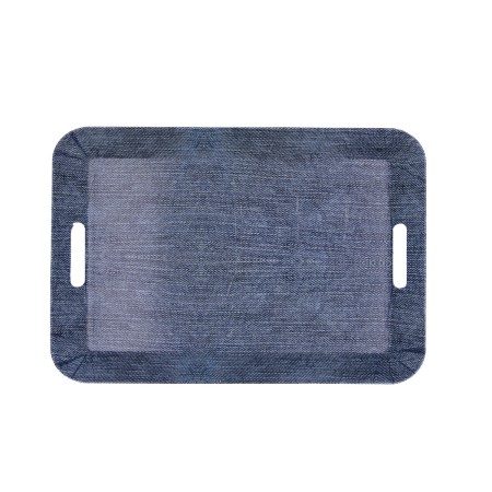 Bandeja de desayuno Quid Habitat Azul Plástico 41 x 32 x 4,5 cm Con asas Denim