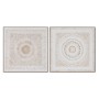 Cadre Home ESPRIT Mandala Scandinave 100 x 4 x 100 cm (2 Unités)