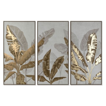 Juego de 3 cuadros Home ESPRIT Palmeras Tropical 180 x 4 x 120 cm (3 Piezas)
